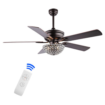 Cammy 52" Traditional Transitional Iron LED CEILING FAN - JONATHAN Y